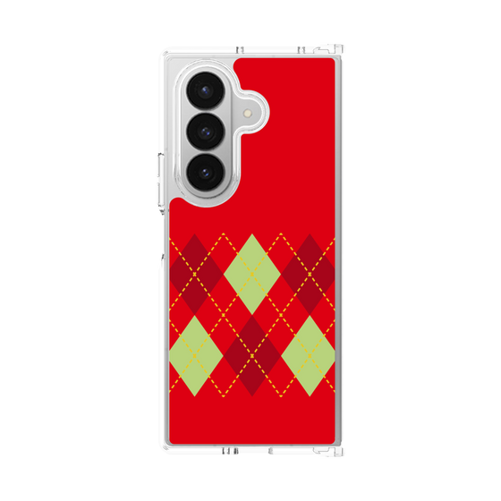 クリアケース［ Nordic Argyle - Red ］