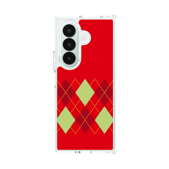 クリアケース［ Nordic Argyle - Red ］