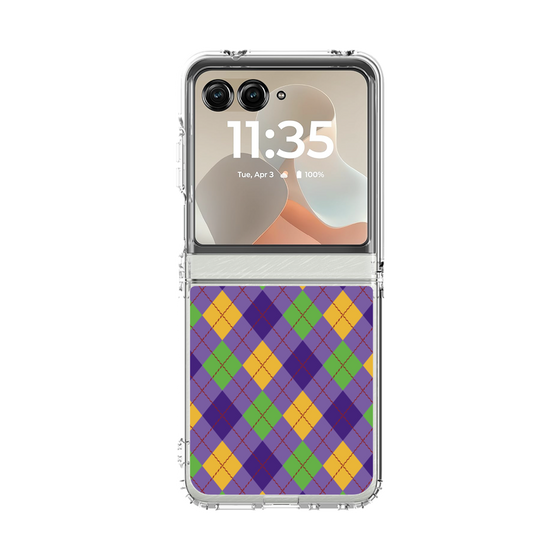 クリアケース［ Argyle - Purple ］
