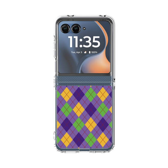 クリアケース［ Argyle - Purple ］