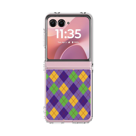 クリアケース［ Argyle - Purple ］
