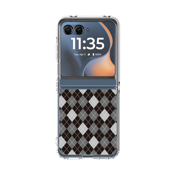 クリアケース［ Argyle - Black ］