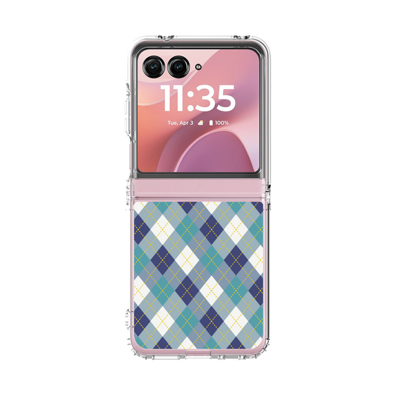 クリアケース［ Argyle - Blue ］