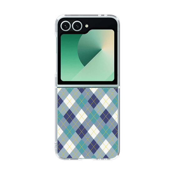 クリアケース［ Argyle - Blue ］