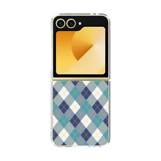 クリアケース［ Argyle - Blue ］