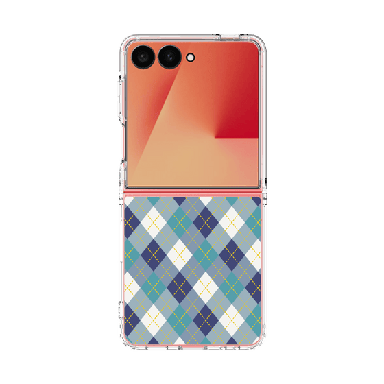 クリアケース［ Argyle - Blue ］