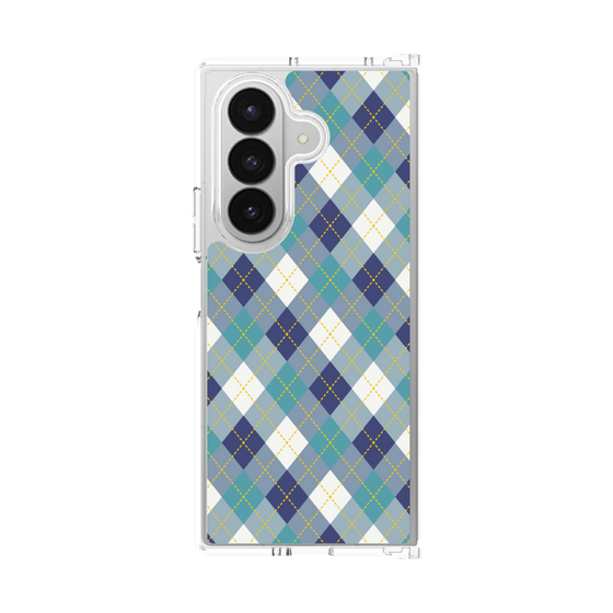 クリアケース［ Argyle - Blue ］