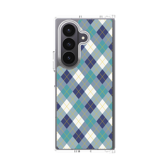 クリアケース［ Argyle - Blue ］