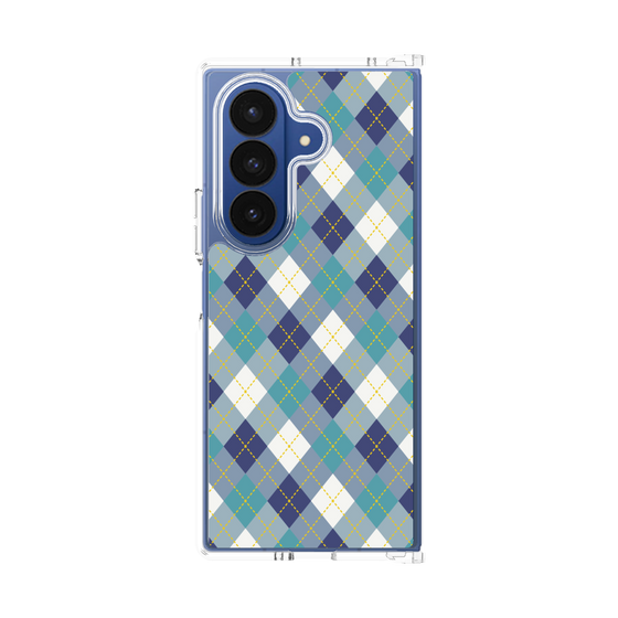 クリアケース［ Argyle - Blue ］