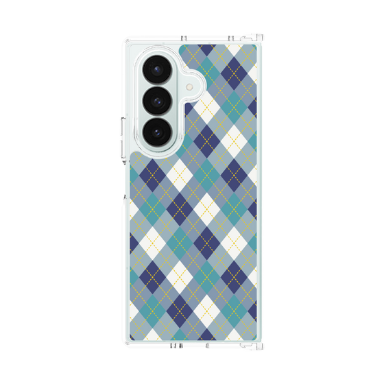 クリアケース［ Argyle - Blue ］