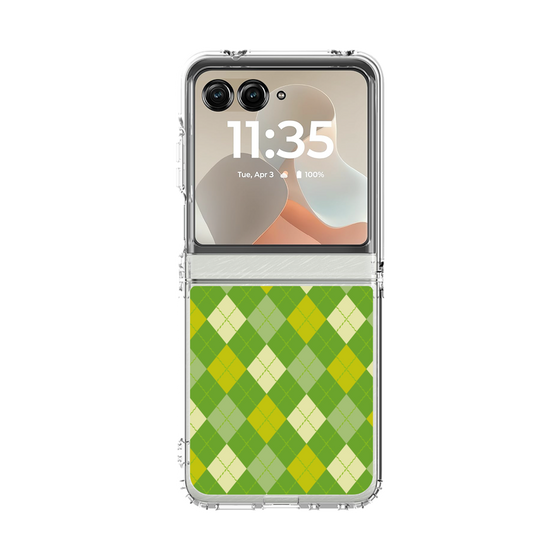 クリアケース［ Argyle - Green ］