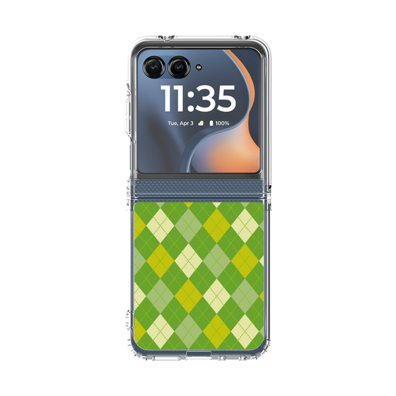 クリアケース［ Argyle - Green ］