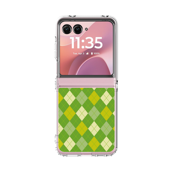 クリアケース［ Argyle - Green ］