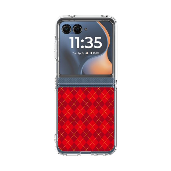 クリアケース［ Argyle - Red ］