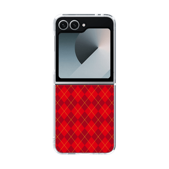 クリアケース［ Argyle - Red ］