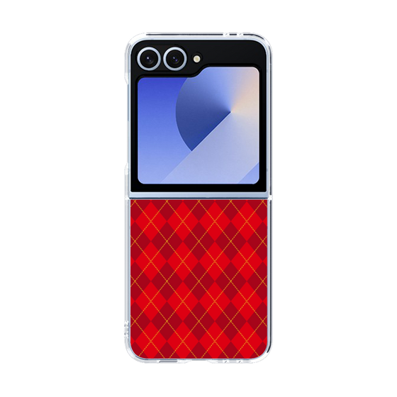 クリアケース［ Argyle - Red ］