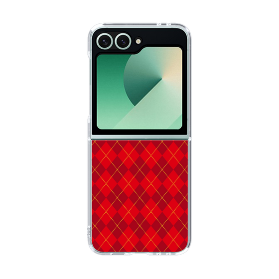 クリアケース［ Argyle - Red ］