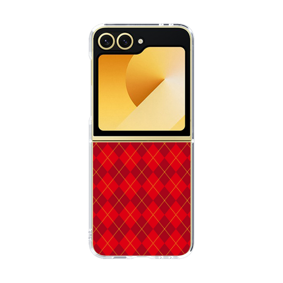 クリアケース［ Argyle - Red ］