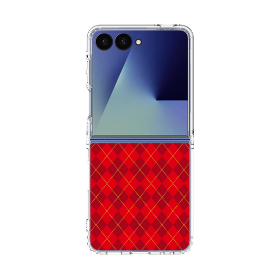 クリアケース［ Argyle - Red ］