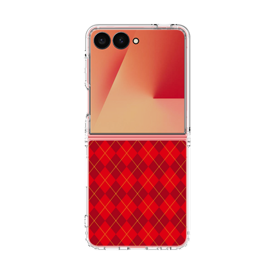 クリアケース［ Argyle - Red ］