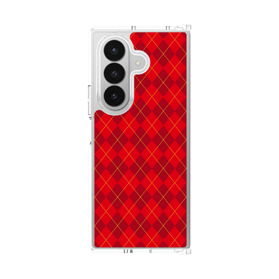 クリアケース［ Argyle - Red ］