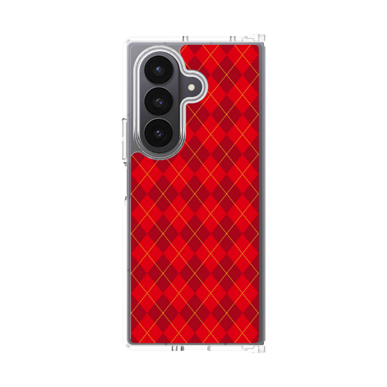 クリアケース［ Argyle - Red ］