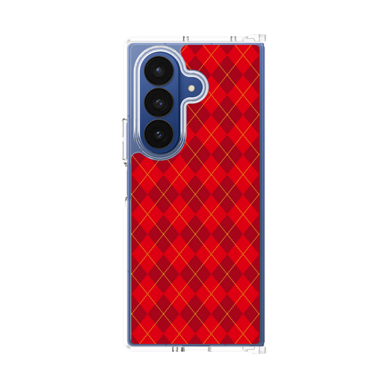クリアケース［ Argyle - Red ］