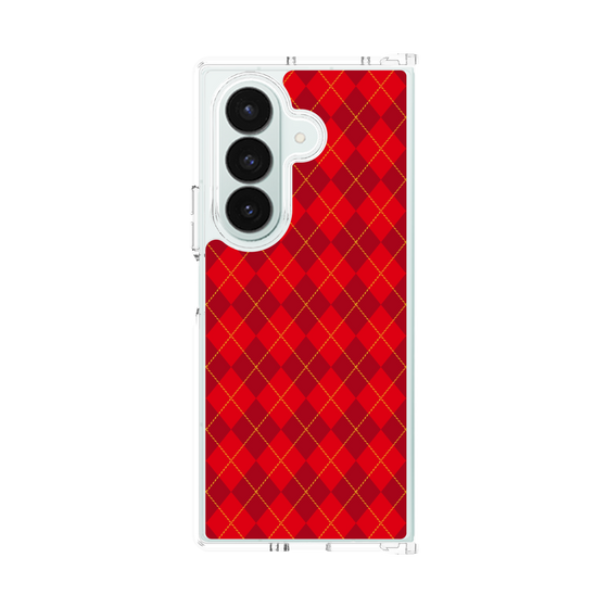 クリアケース［ Argyle - Red ］