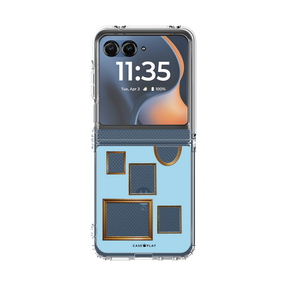 クリアケース［ Photo Frames - Light Blue ］