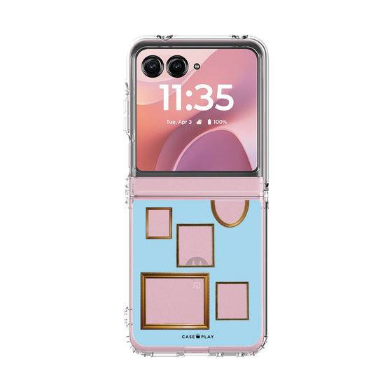 クリアケース［ Photo Frames - Light Blue ］