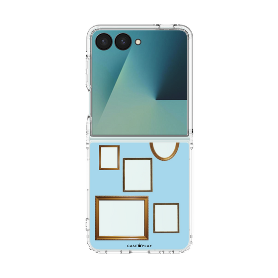 クリアケース［ Photo Frames - Light Blue ］