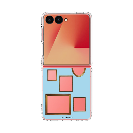 クリアケース［ Photo Frames - Light Blue ］