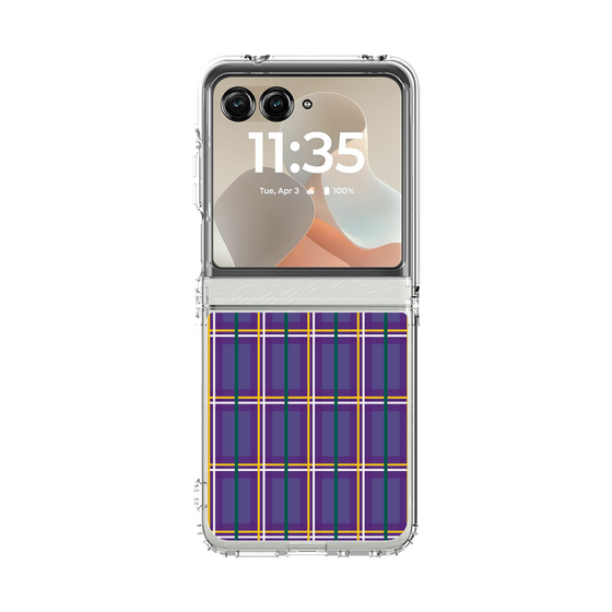 クリアケース［ Tartan Check - Purple ］
