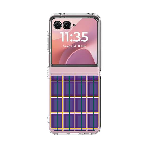 クリアケース［ Tartan Check - Purple ］