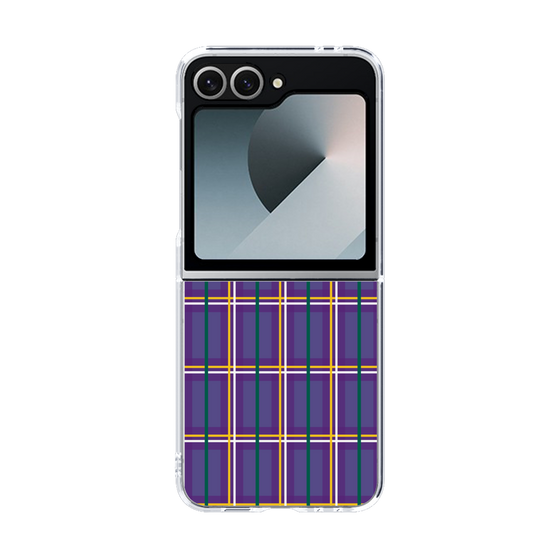 クリアケース［ Tartan Check - Purple ］