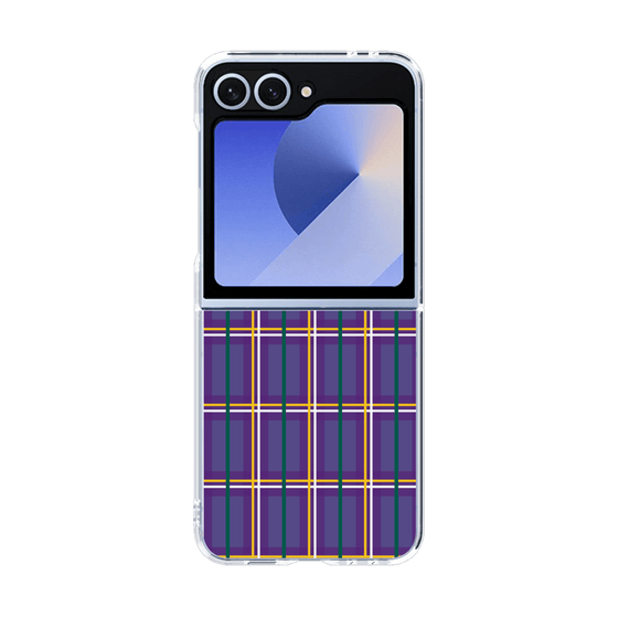 クリアケース［ Tartan Check - Purple ］