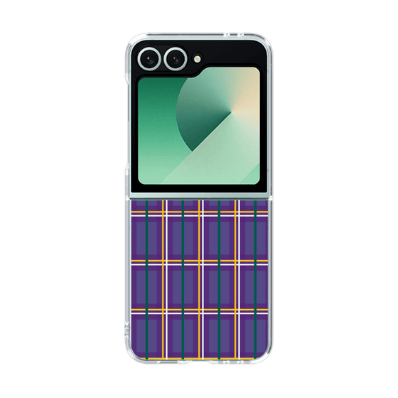 クリアケース［ Tartan Check - Purple ］
