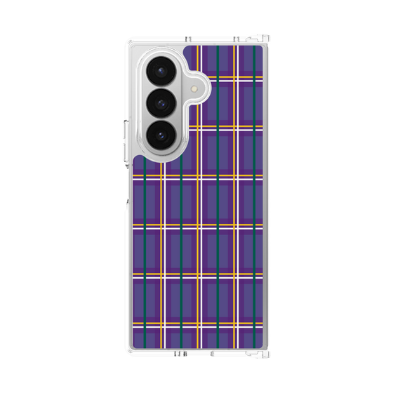 クリアケース［ Tartan Check - Purple ］