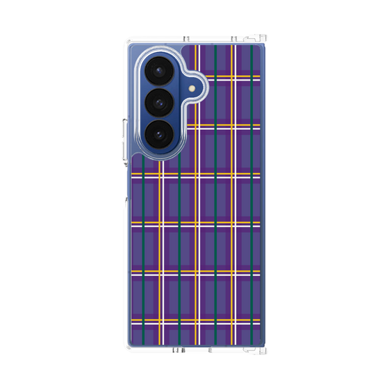 クリアケース［ Tartan Check - Purple ］