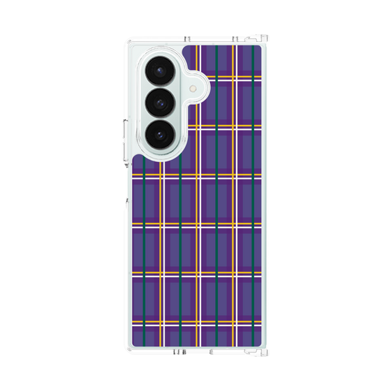 クリアケース［ Tartan Check - Purple ］
