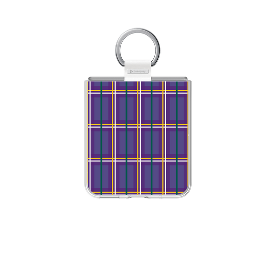 クリアケース［ Tartan Check - Purple ］