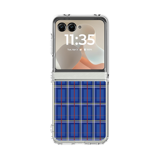 クリアケース［ Tartan Check - Blue ］