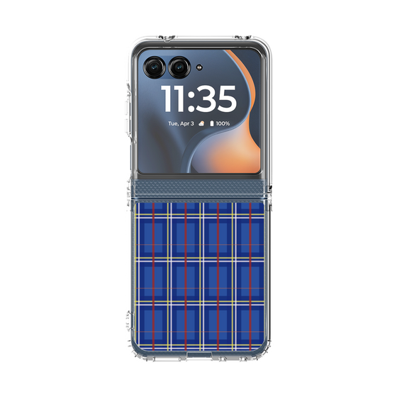 クリアケース［ Tartan Check - Blue ］