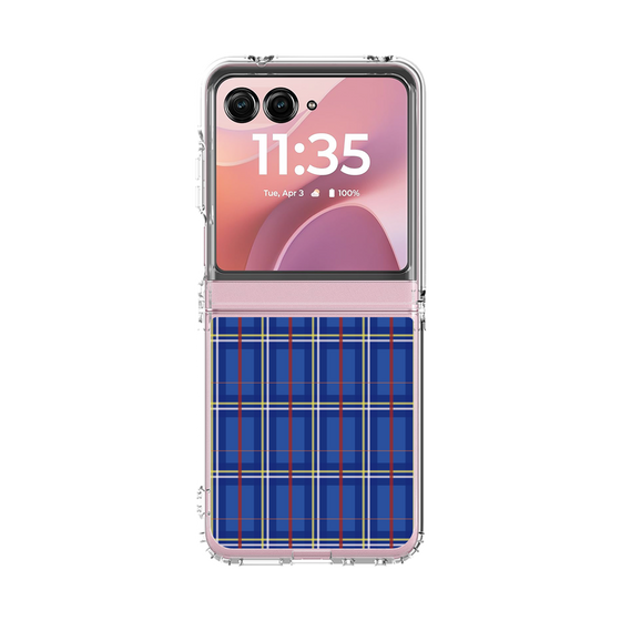 クリアケース［ Tartan Check - Blue ］