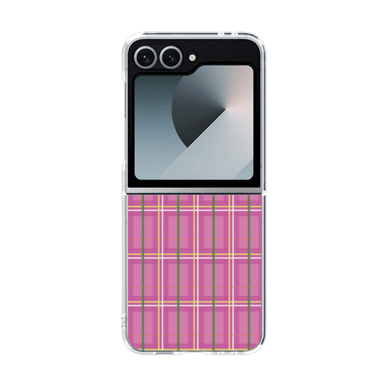 クリアケース［ Tartan Check - Pink ］