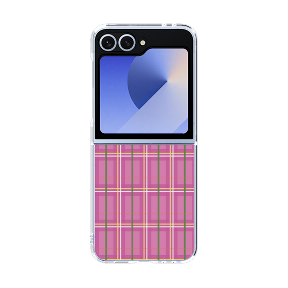 クリアケース［ Tartan Check - Pink ］