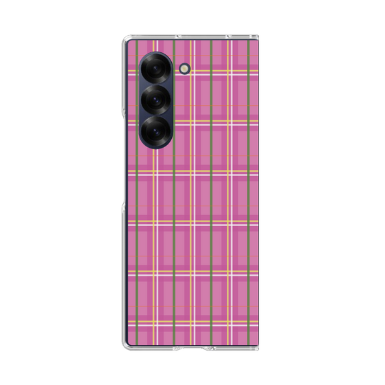 クリアケース［ Tartan Check - Pink ］