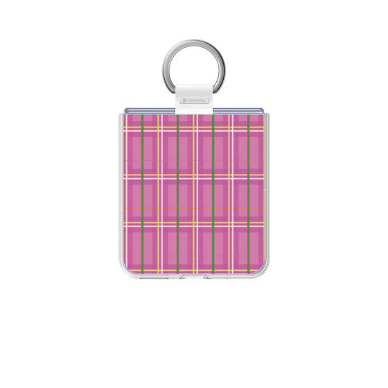 クリアケース［ Tartan Check - Pink ］