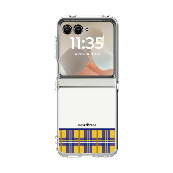 クリアケース［ CASEPLAY Tartan Check - Yellow ］