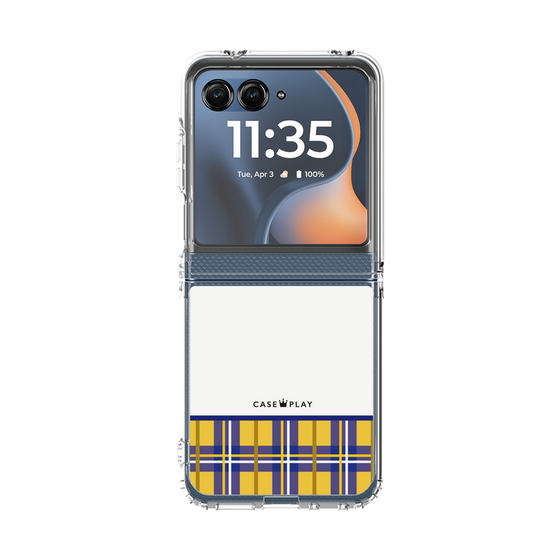 クリアケース［ CASEPLAY Tartan Check - Yellow ］